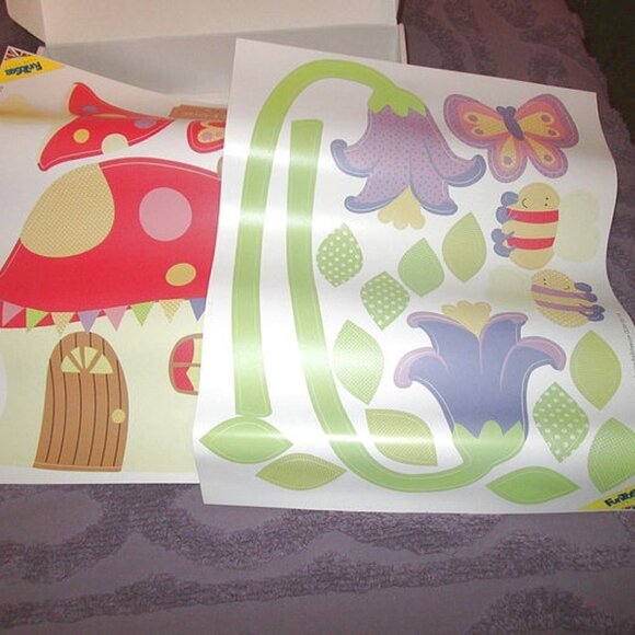 NIB Enchanted FAIRY Butterfly GARDEN Wall DECOR Reusable DECALS Peel & Stick - Picture 8 of 11